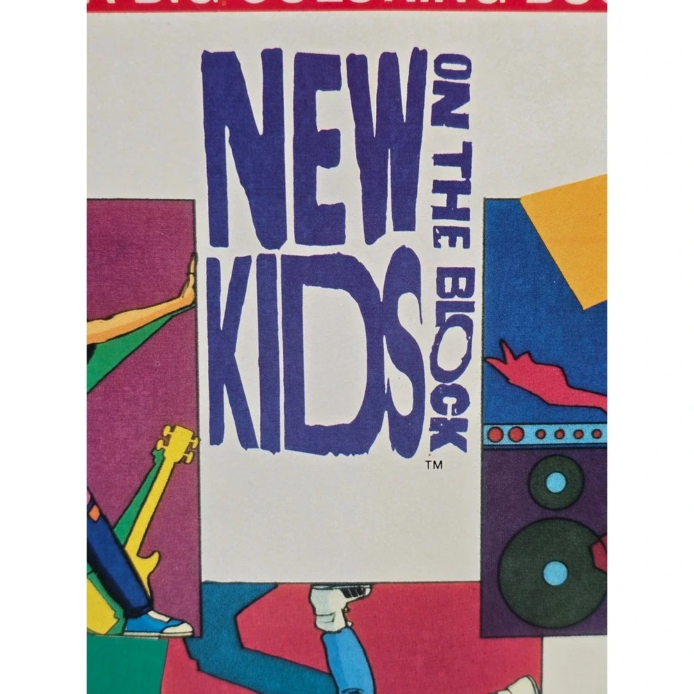 Vintage 1990 New Kids on the Block NKOTB Golden Big Coloring‎ Book